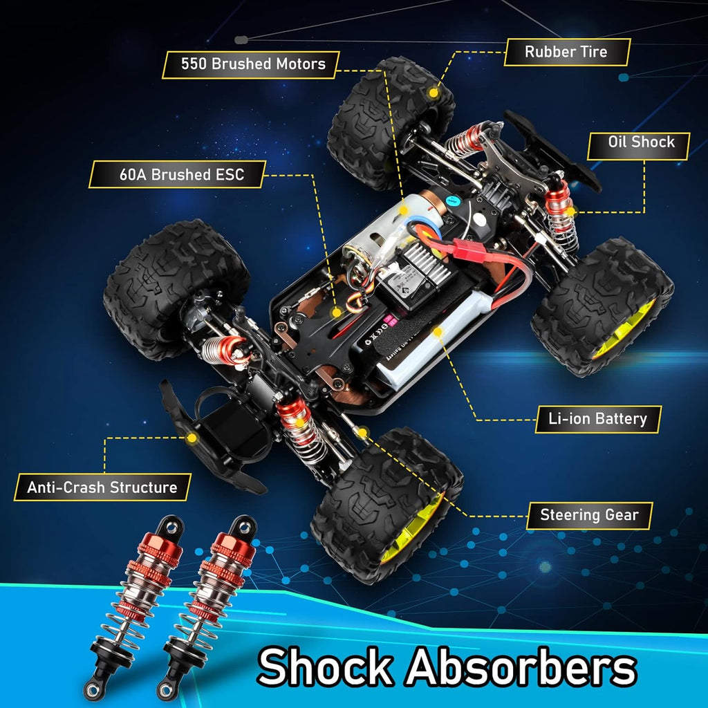 4WD RC Monster Truck with 550 Motor, Pack of 2 B4737