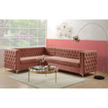 Coral Velvet Sectional Sofa L893
