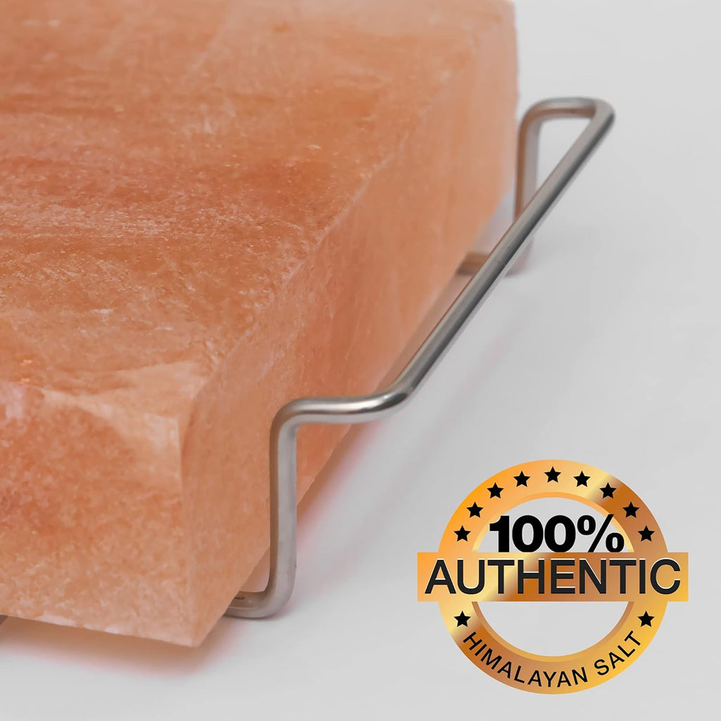 Himalayan Salt Block with Stainless Steel Holder J5623