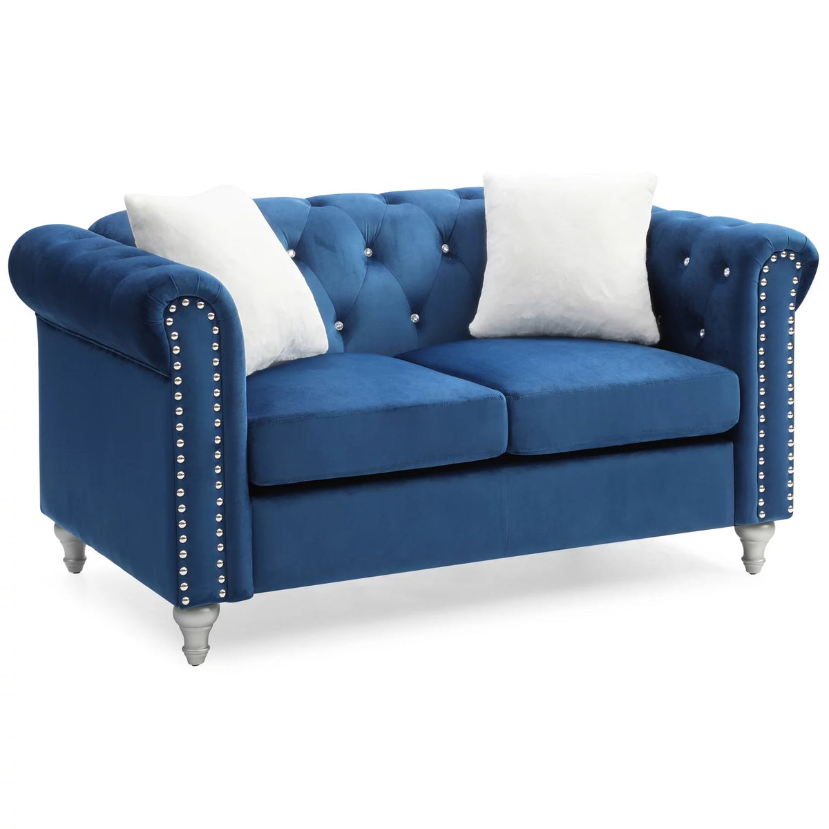 Navy Blue Loveseat P4809