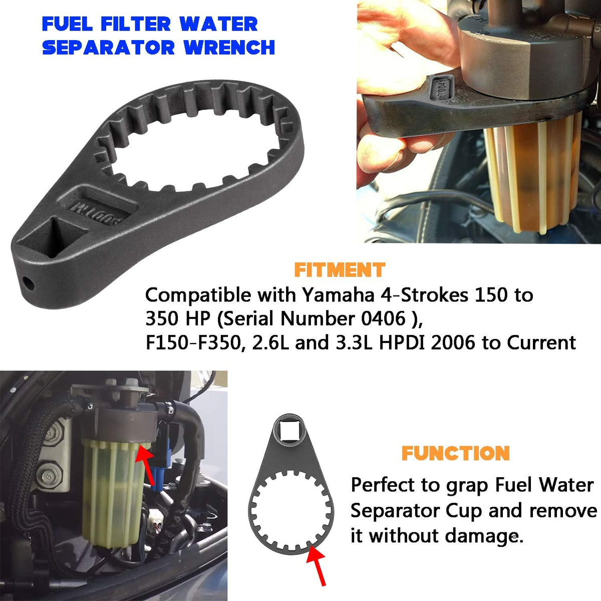 Upper Bearing Carrier Puller & Lower Bearing Carrier Puller & Fuel Water Separator Wrench M361797