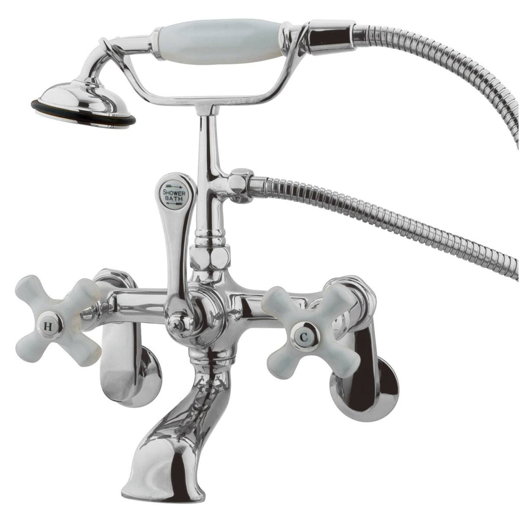 Wall Mount Clawfoot Tub Filler with Hand Shower Oil Rubbed Bronze V944