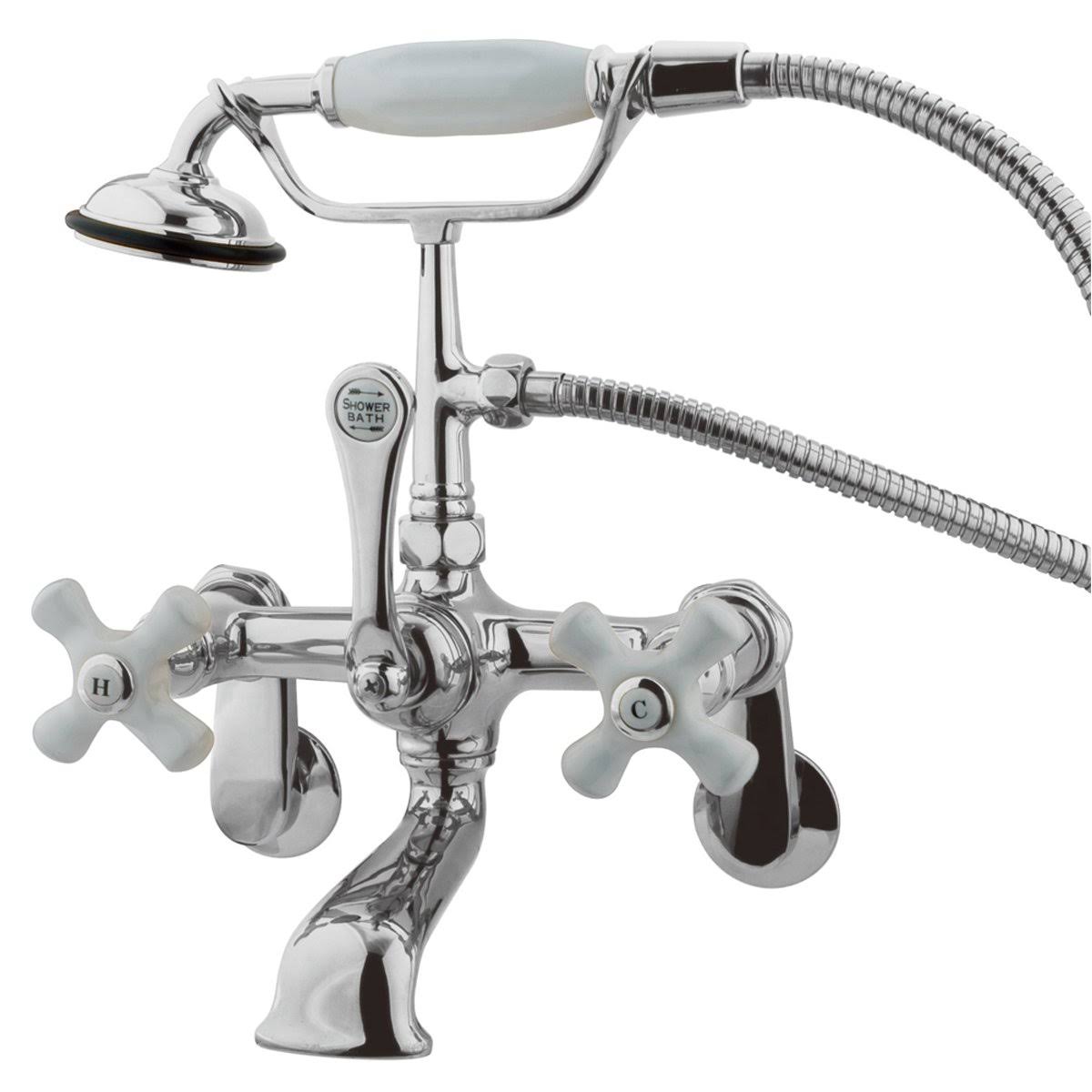 Wall Mount Clawfoot Tub Filler with Hand Shower Oil Rubbed Bronze V944