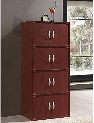 4 Shelf 8 Door Mahogany Bookcase K5964