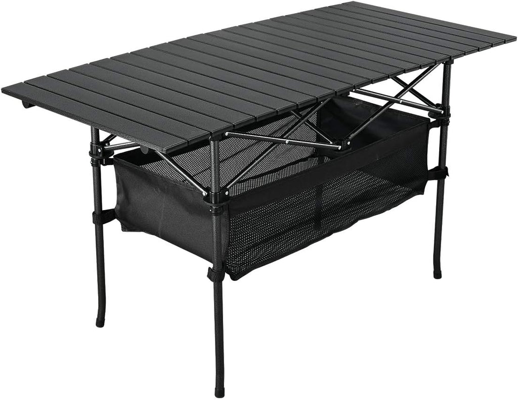 Lightweight Aluminum Folding Camping Table with Carrying Bag S853952