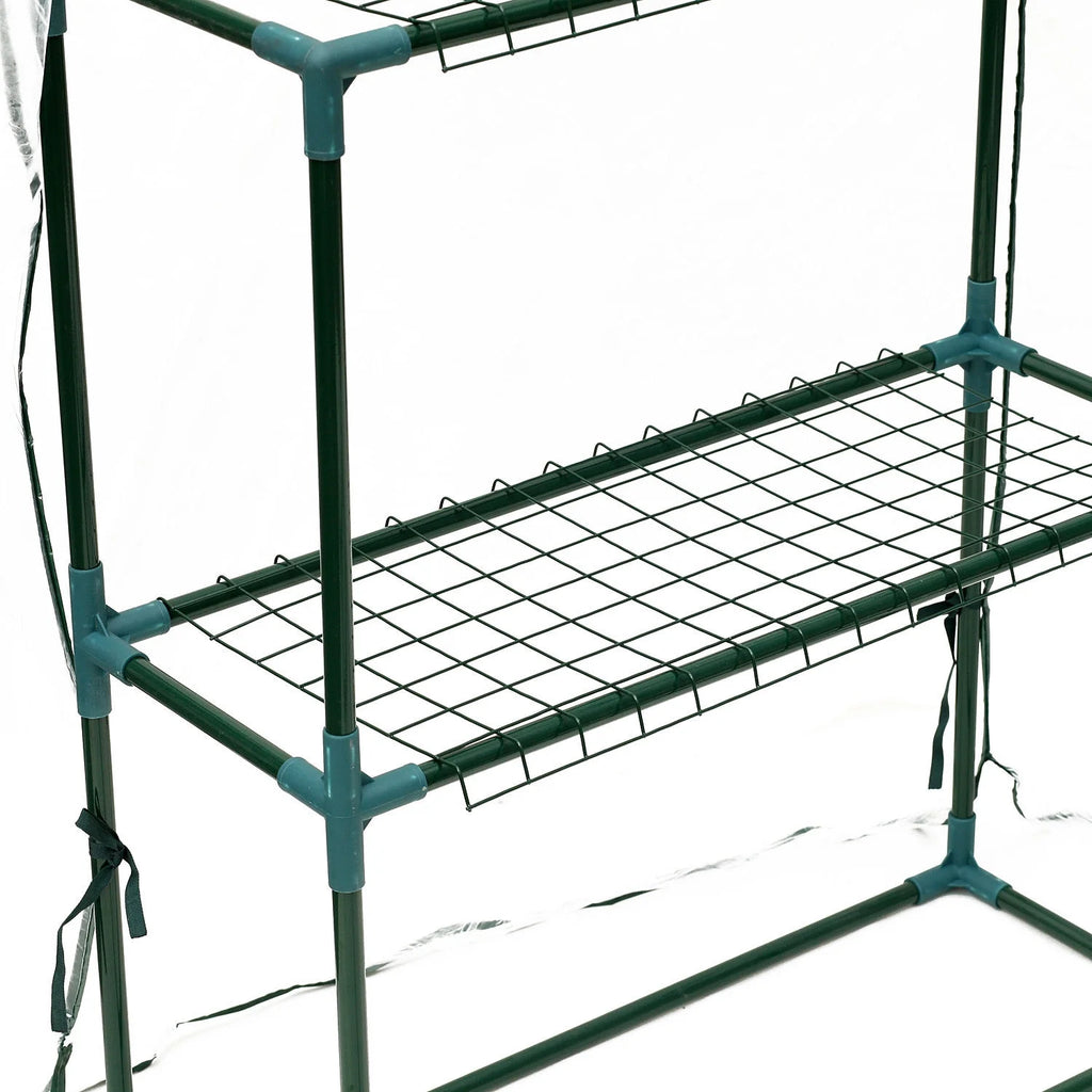 Portable Mini Walk-In Greenhouse with 3 Tier Shelves D91652