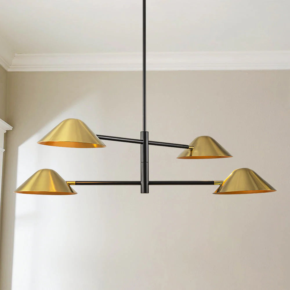 4-Light Dimmable Linear Chandelier C4535