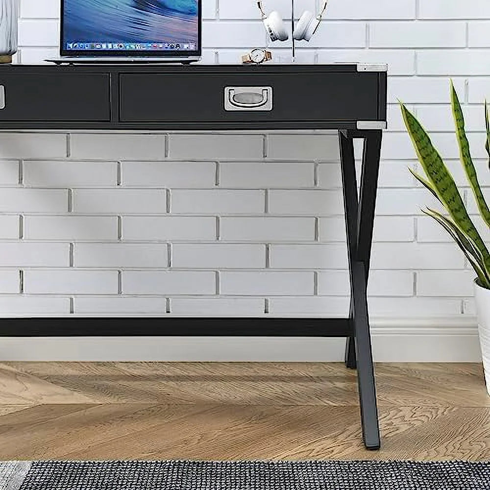 White Computer Desk with Drawers V758602