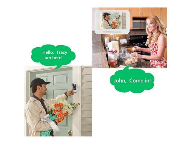 Wired Video Door Phone Intercom System with Monitor and Electronic Door Lock B287711