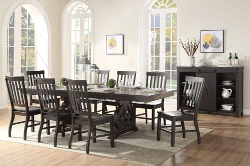 13 Pc Dining Table Set with 10 Side Chairs and 2 Arm Chairs S449