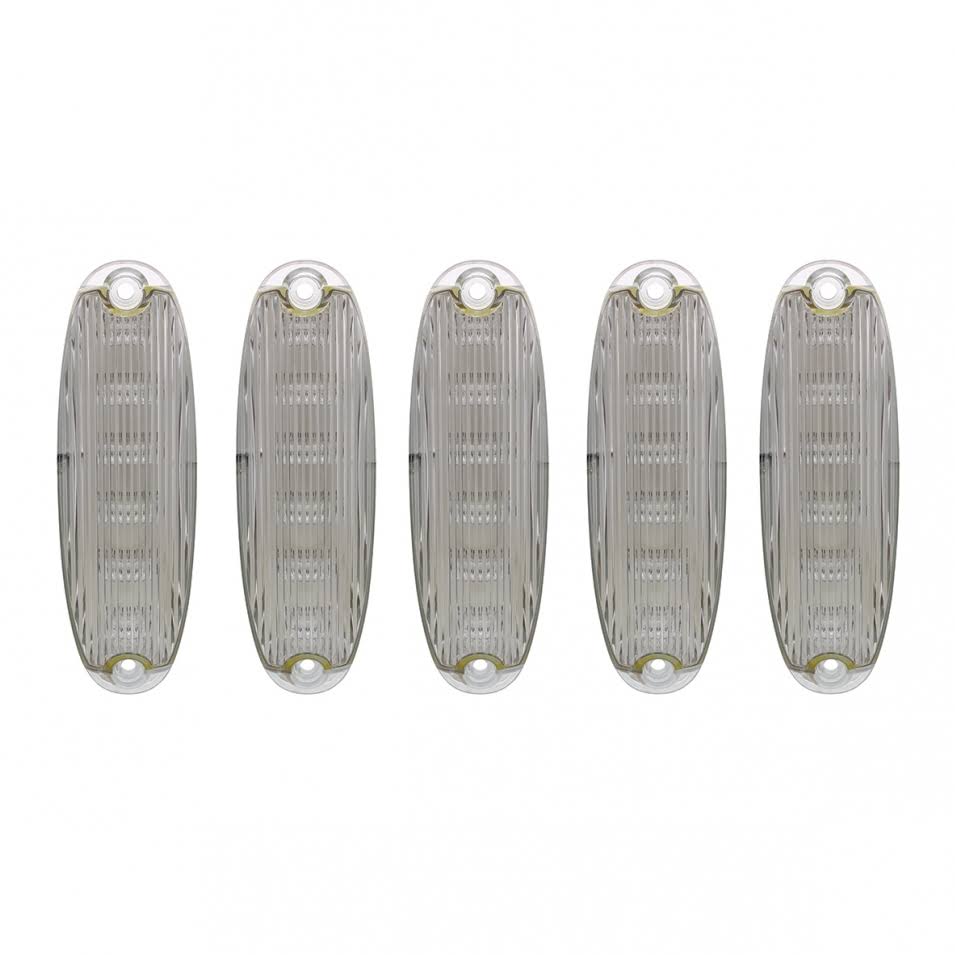 6 LED Cab Lights Amber Clear Lens Q6629