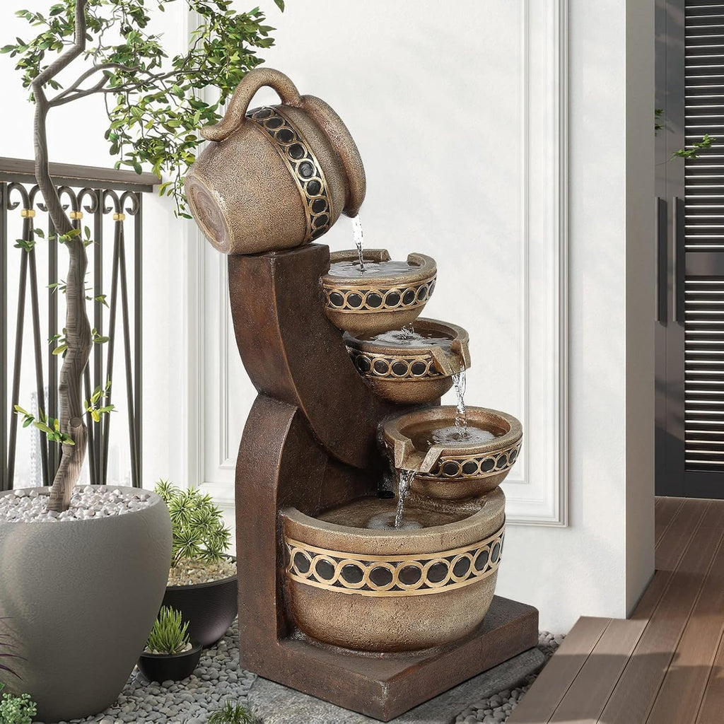 5 Tiered Polyresin Outdoor Water Fountain X676957
