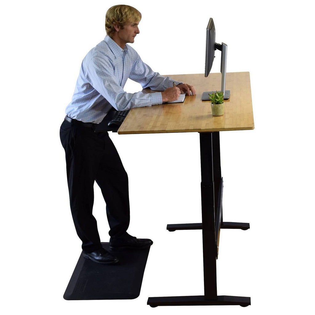 Electric Adjustable Height Standing Desk Black / 60x30x22 Natural Bamboo R1853
