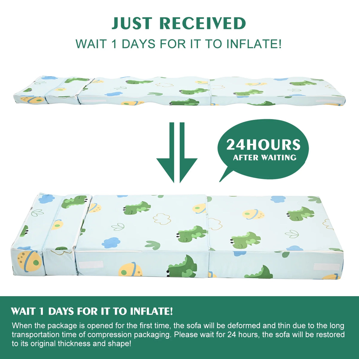 3 in 1 Folding Sofa Bed Floor Mattress E43040