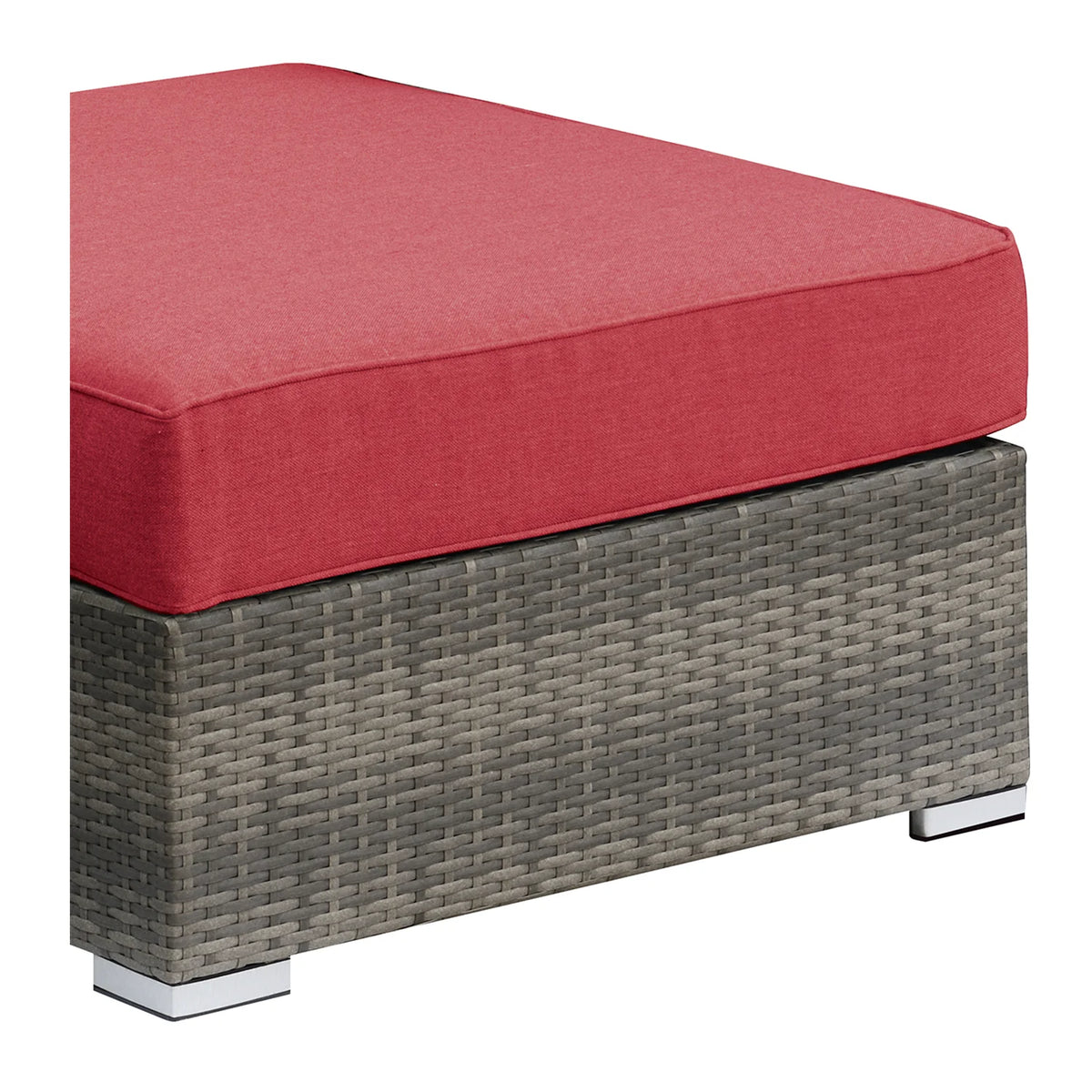 Red Resin Wicker Modular Sofa Set, 2pc D250796