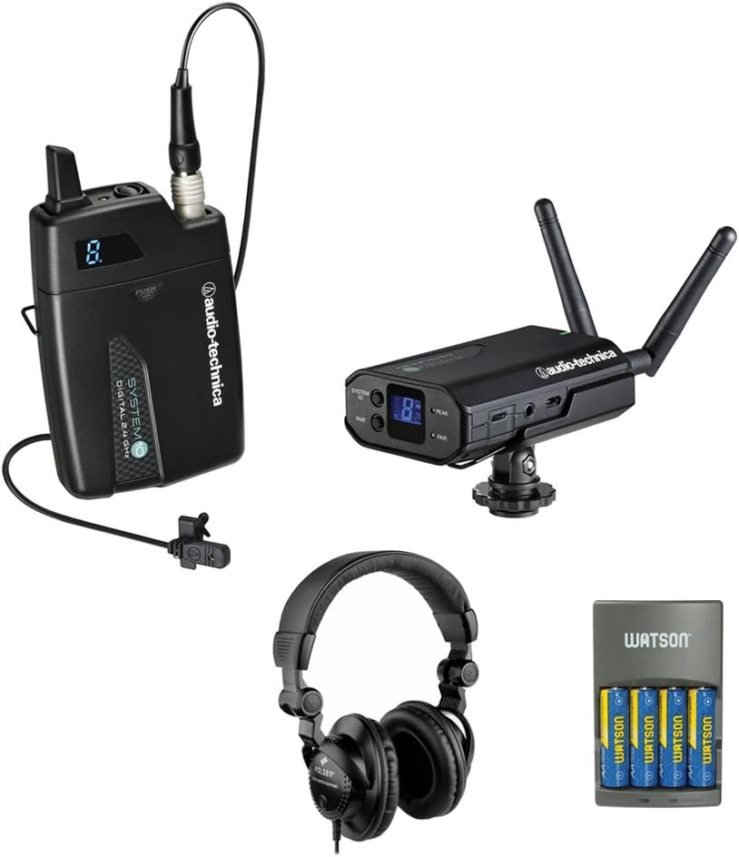 Camera-Mount Digital Wireless System with Omni Lavalier Mic R81862