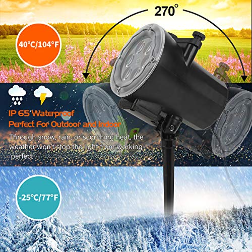 Waterproof 10W LED Projector 16 Slides Holiday Night Light N32066
