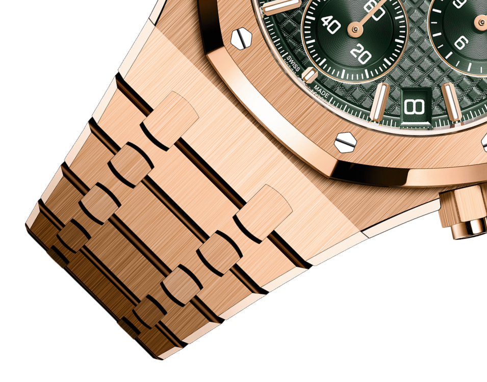 Pink Gold Khaki Green Dial Chronograph 41mm G5636
