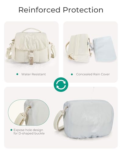 Small Camera Bag, DSLR Camera Case, Crossbody Camcorder Bags with Rain Cover S382229