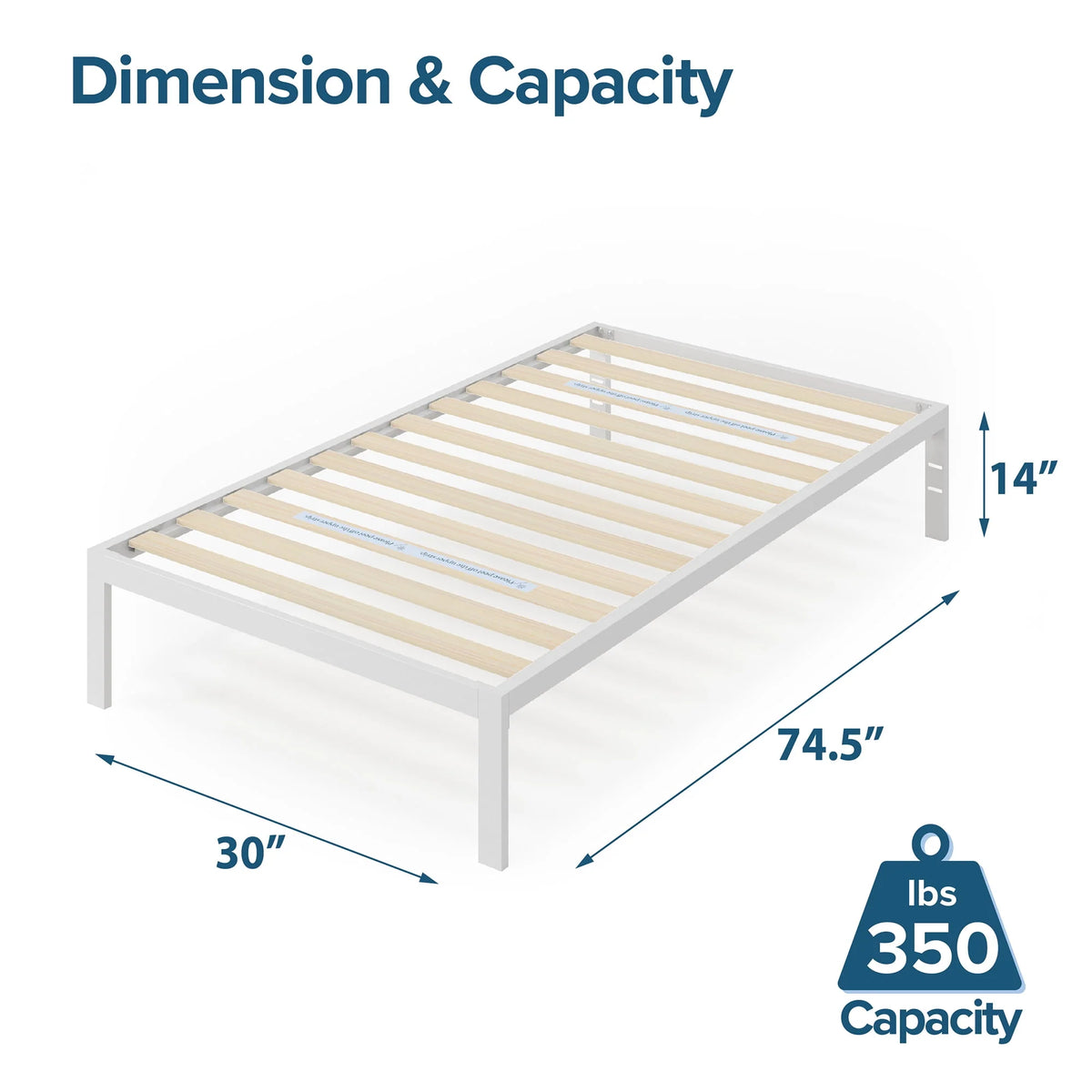 Black Metal Platform Bed Frame, Queen Z833581
