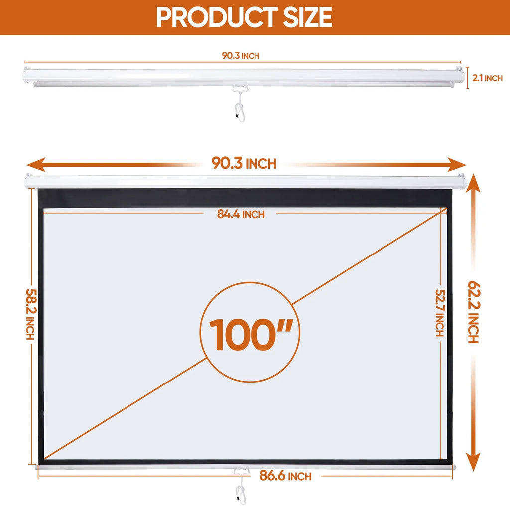 100" Diagonal Portable Projection Screen R3031