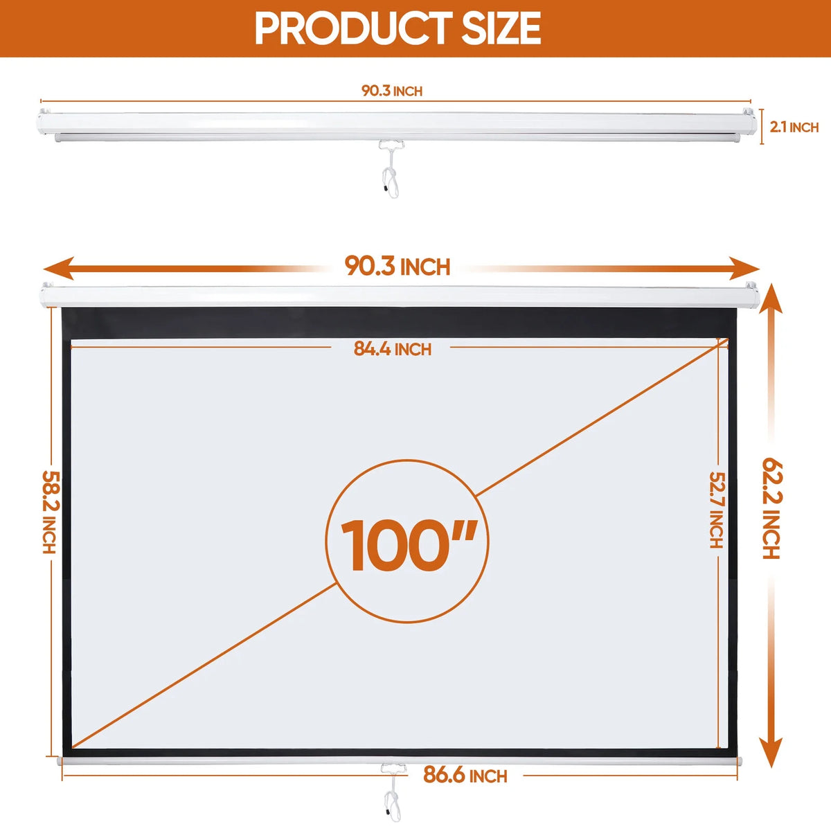100" Diagonal Portable Projection Screen R3031