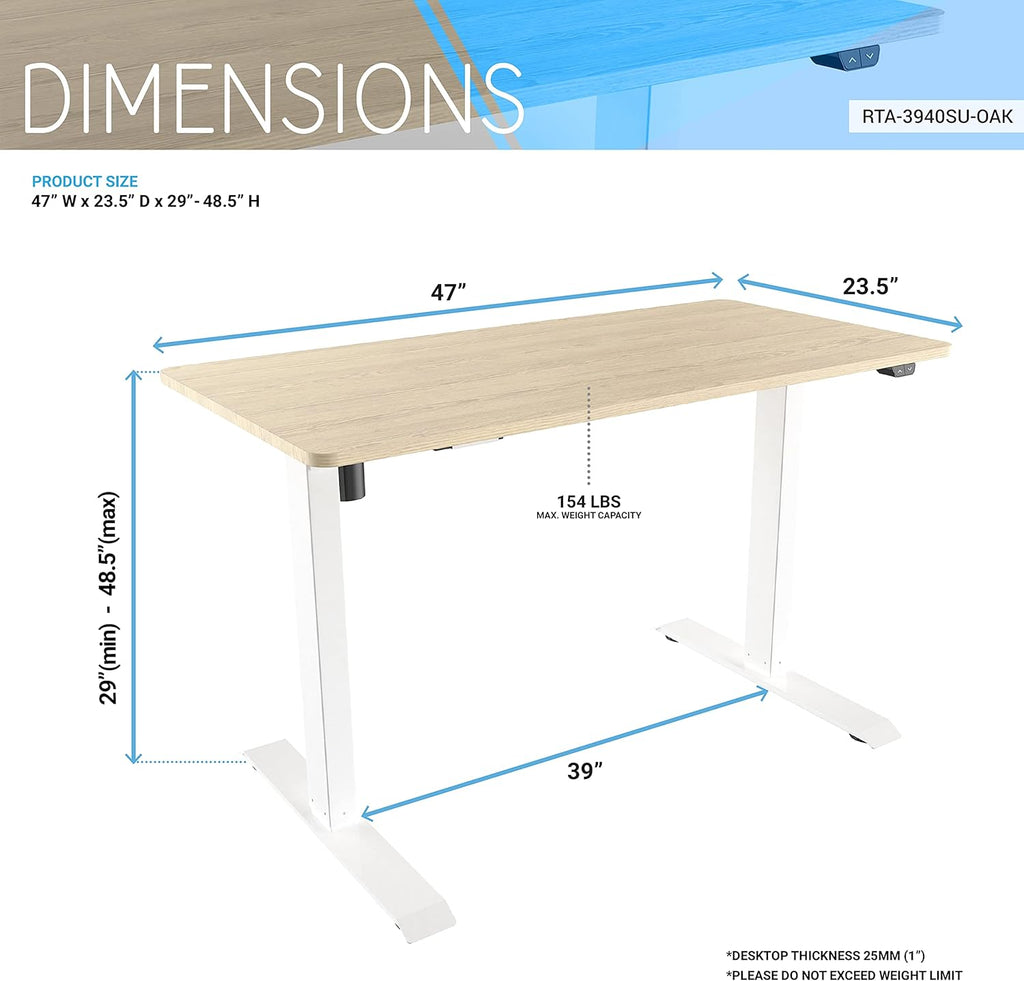 Oak Sit to Stand Desk L86924