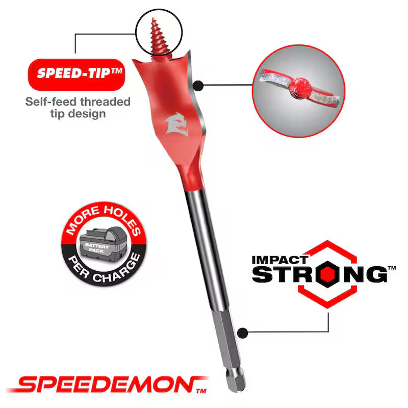 High Carbon Steel Spade Bit Set 6-Piece K573