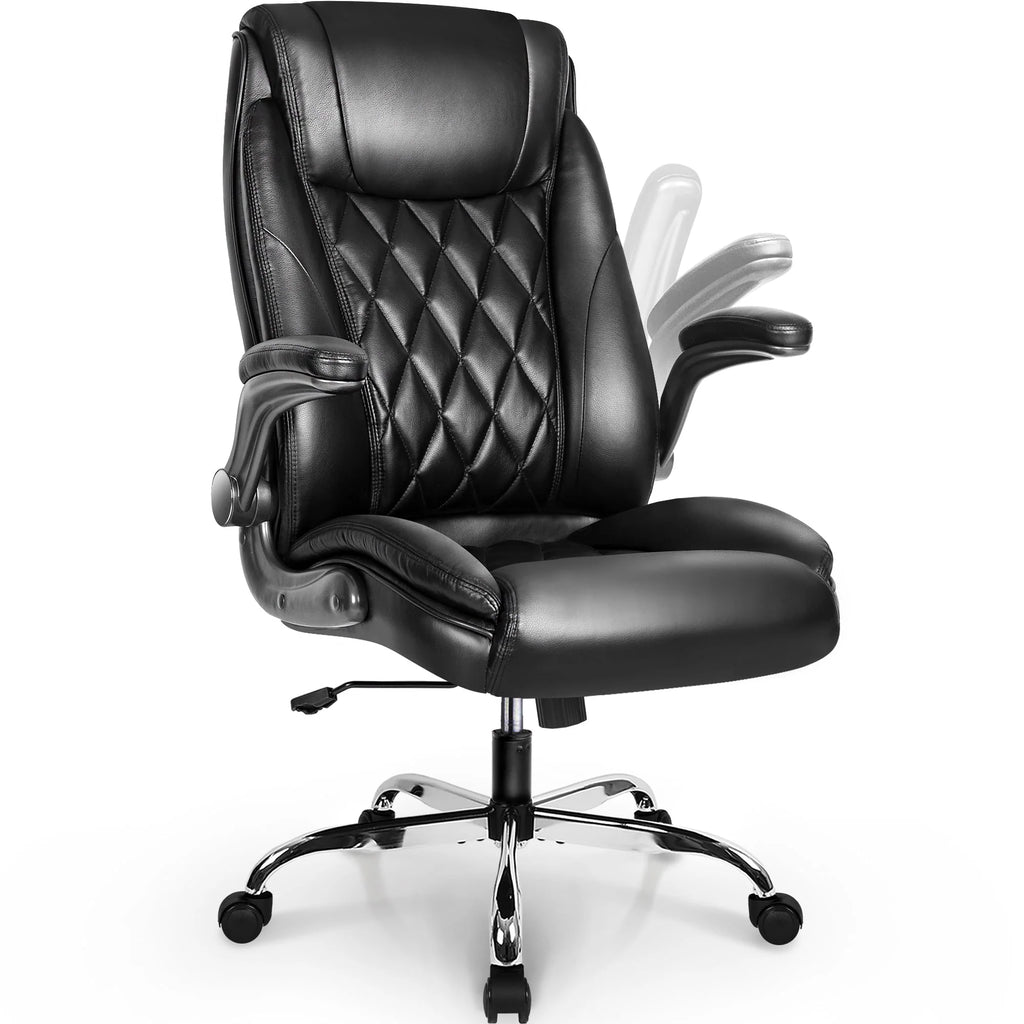 Black Ergonomic High Back Leather Office Chair I39500