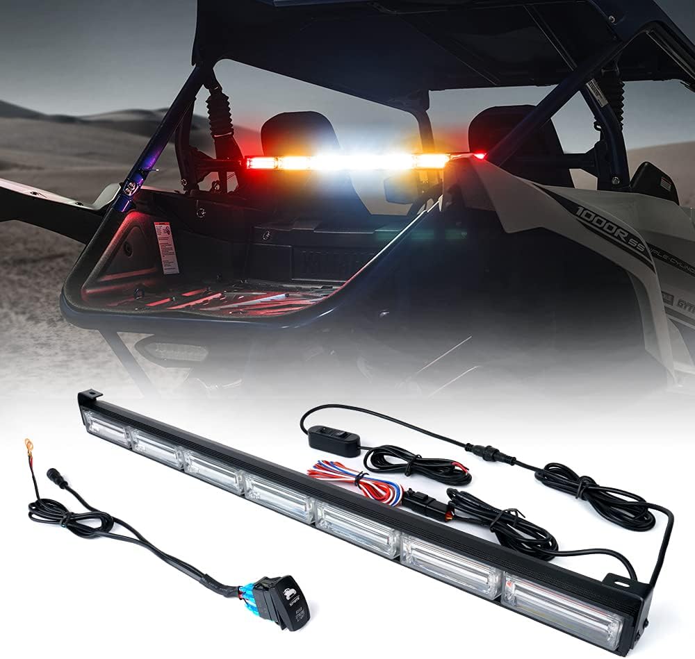 30 UTV Chase Strobe Flashing Light Bar with Brake Reverse Turn Signal Function Rear Safety Lightbar I3343