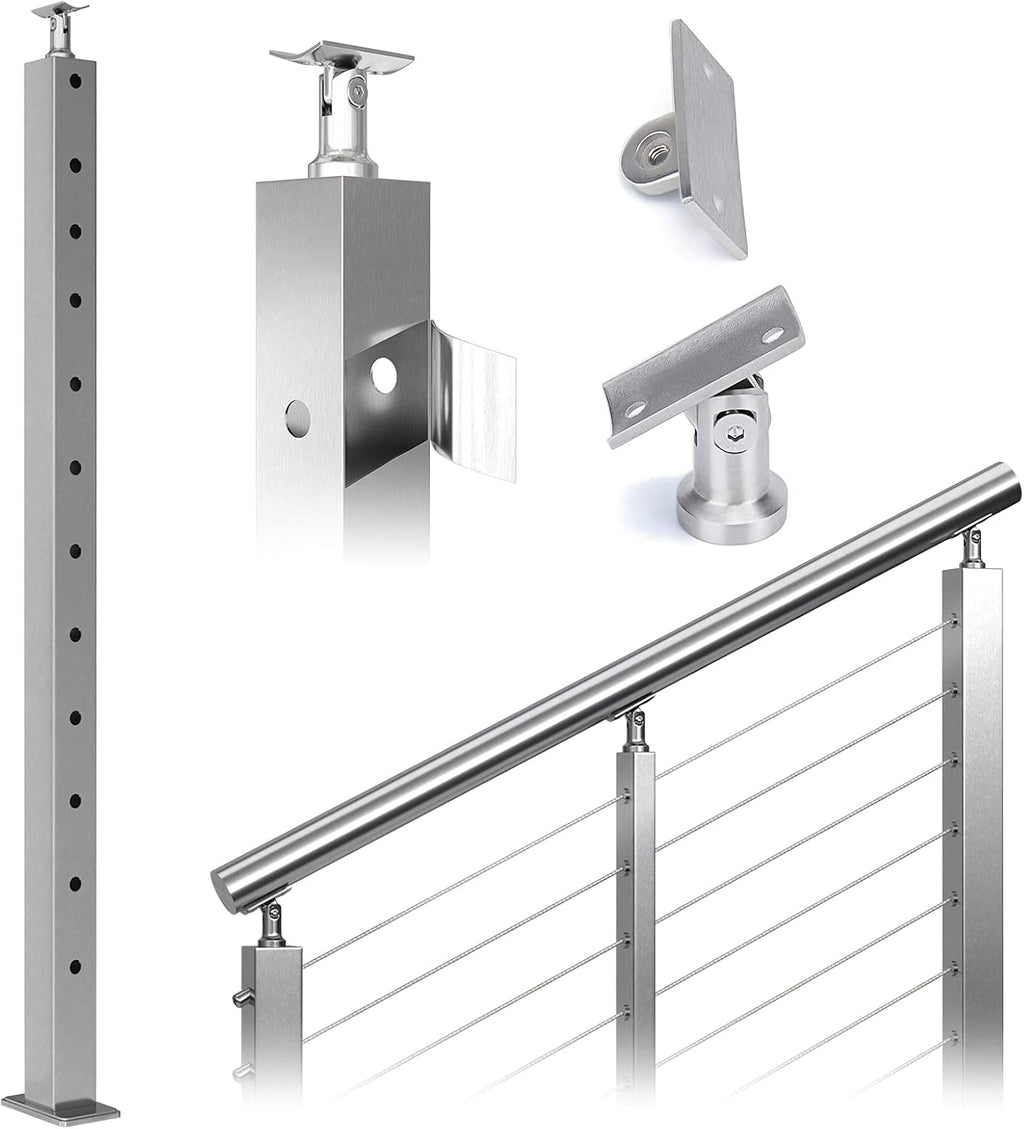 Stainless Steel Brushed Finishing Pre-Drilled Post B593