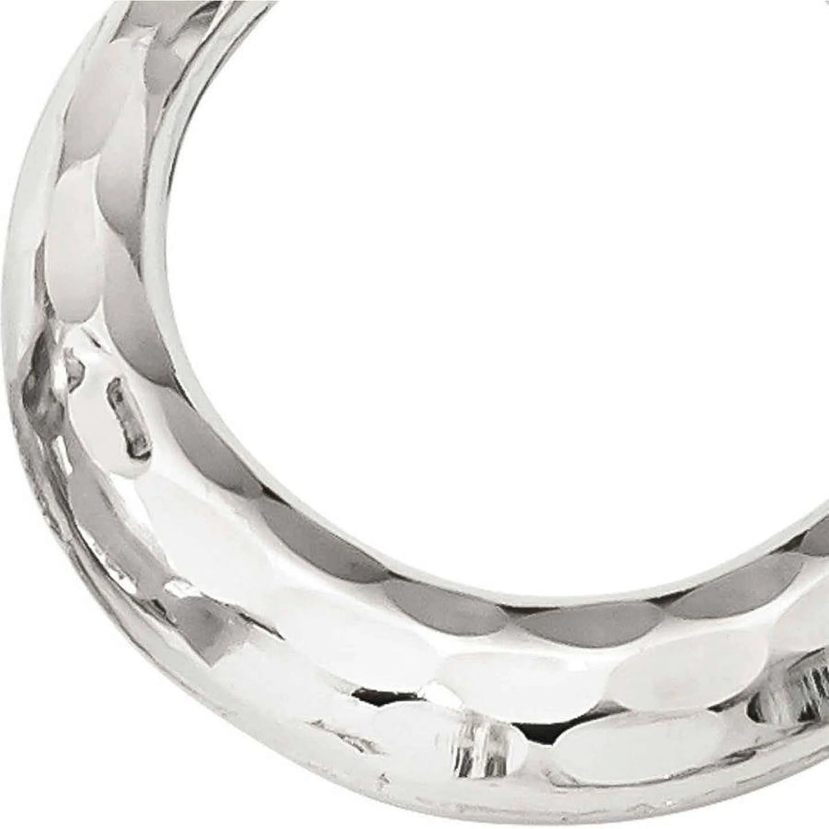 10 Karat White Gold Hoop Earrings X368