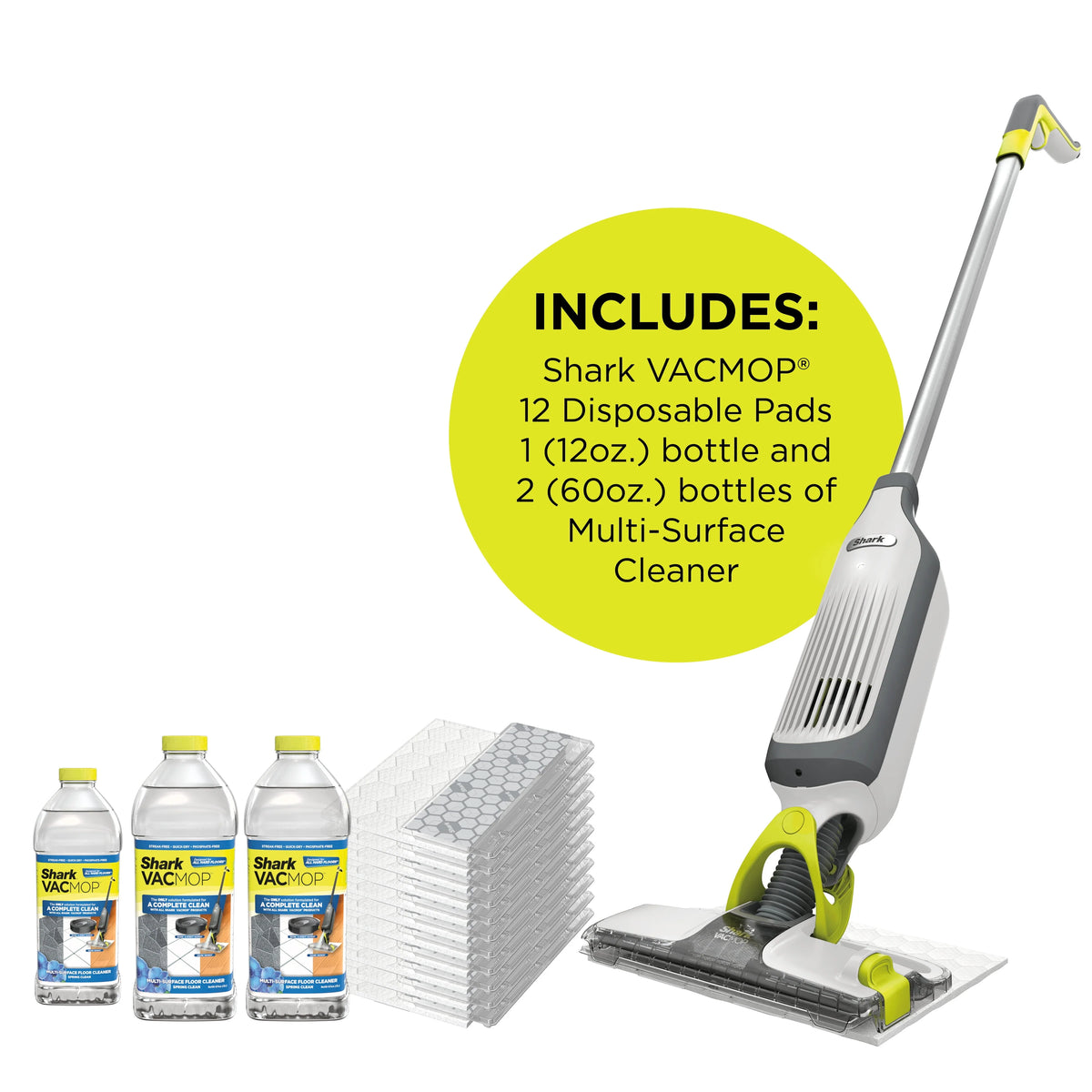 Cordless Hard Floor Vacuum Mop with Disposable Pads W4028