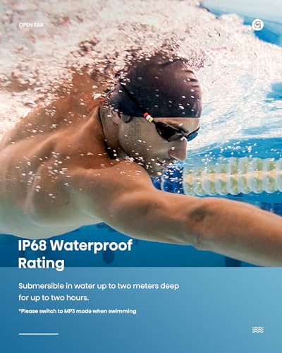 IP68 Waterproof Bone Conduction Headphones with 32G Memory W187