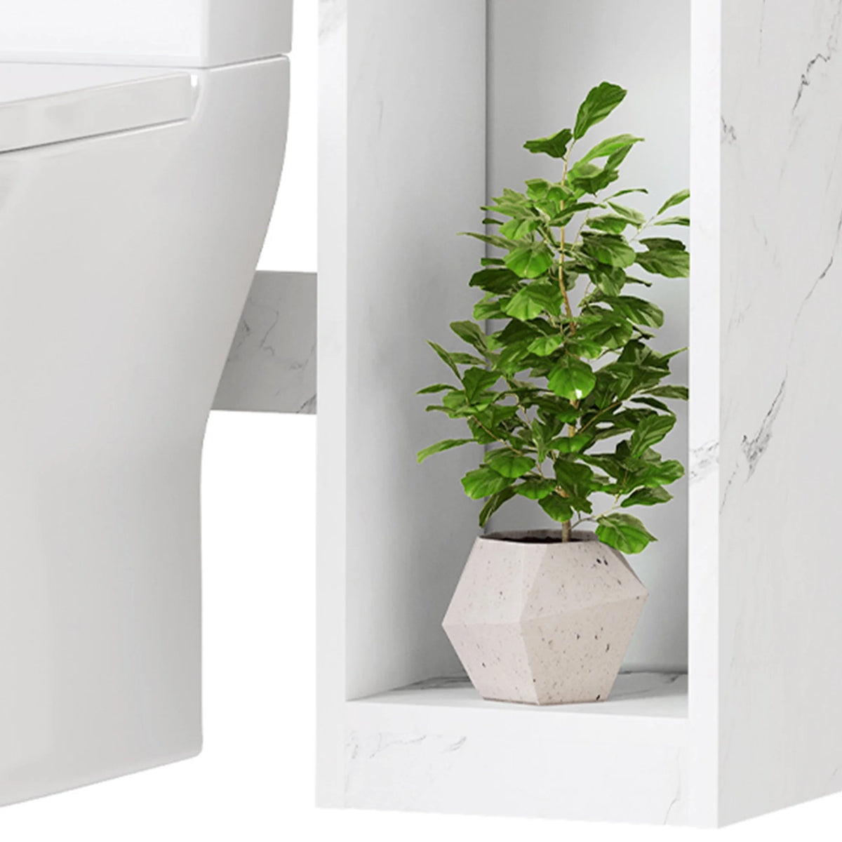 White Over The Toilet Storage Cabinet with Drawers and Adjustable Shelf I596