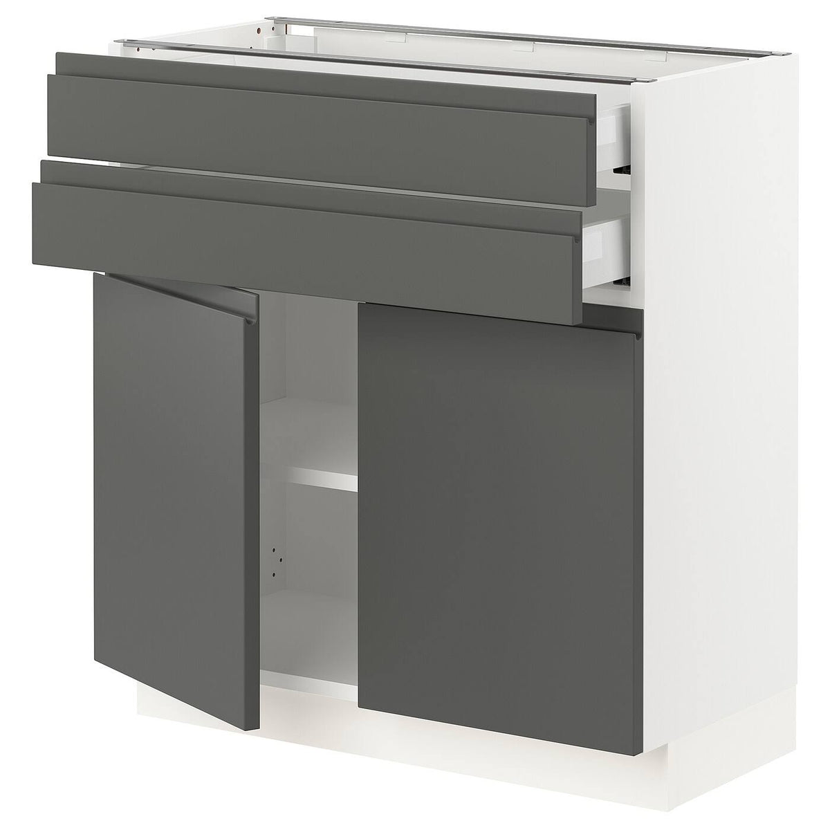 White 2 Door 2 Drawer Base Cabinet Q5393