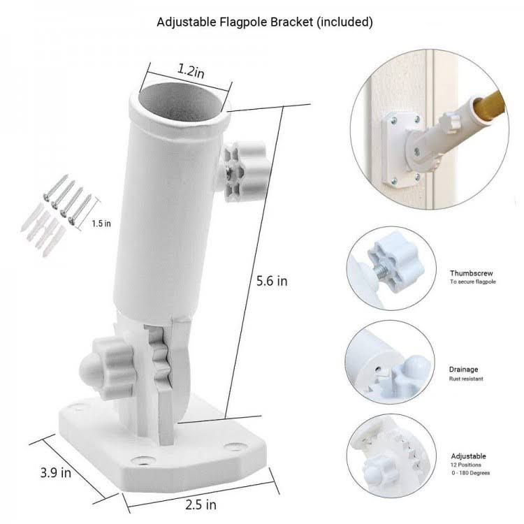 Flag Bracket and Pole Set O9036