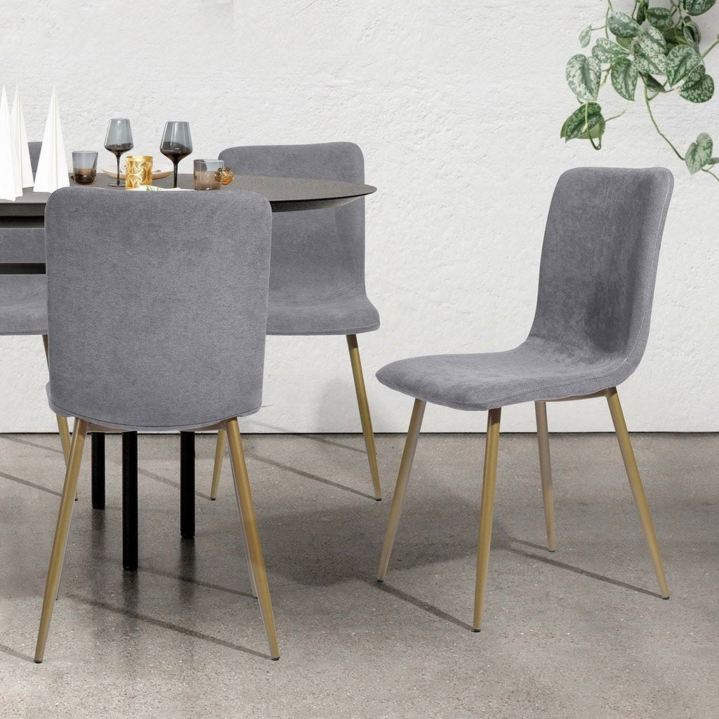 Dark Grey Upholstered Dining Chair (Set of 4) E57953