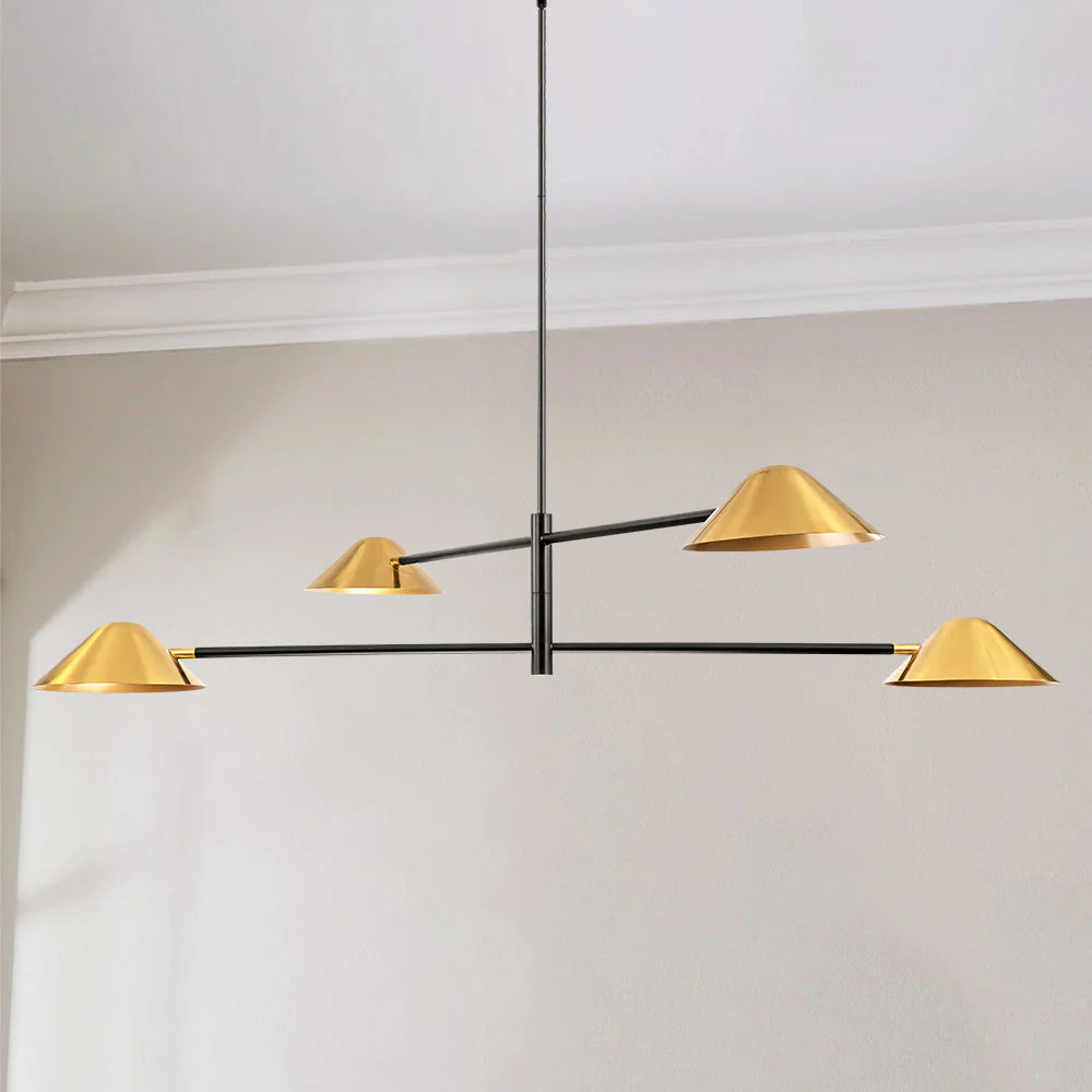 4-Light Dimmable Linear Chandelier C4535