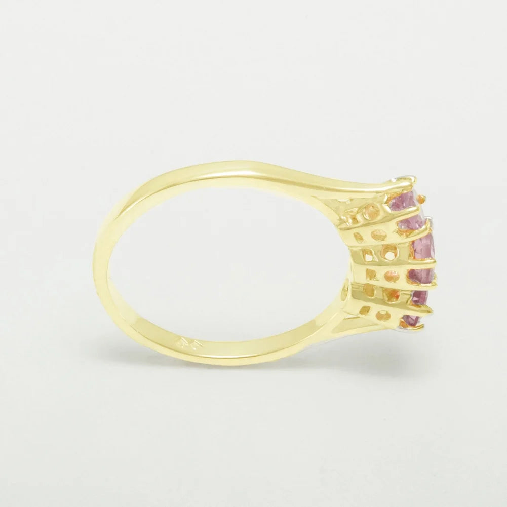 14k Yellow Gold Pink Tourmaline Engagement Ring Q93143