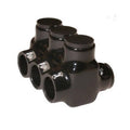 Black Insulated Multi Cable Connector Dual Entry 3 Ports F9063