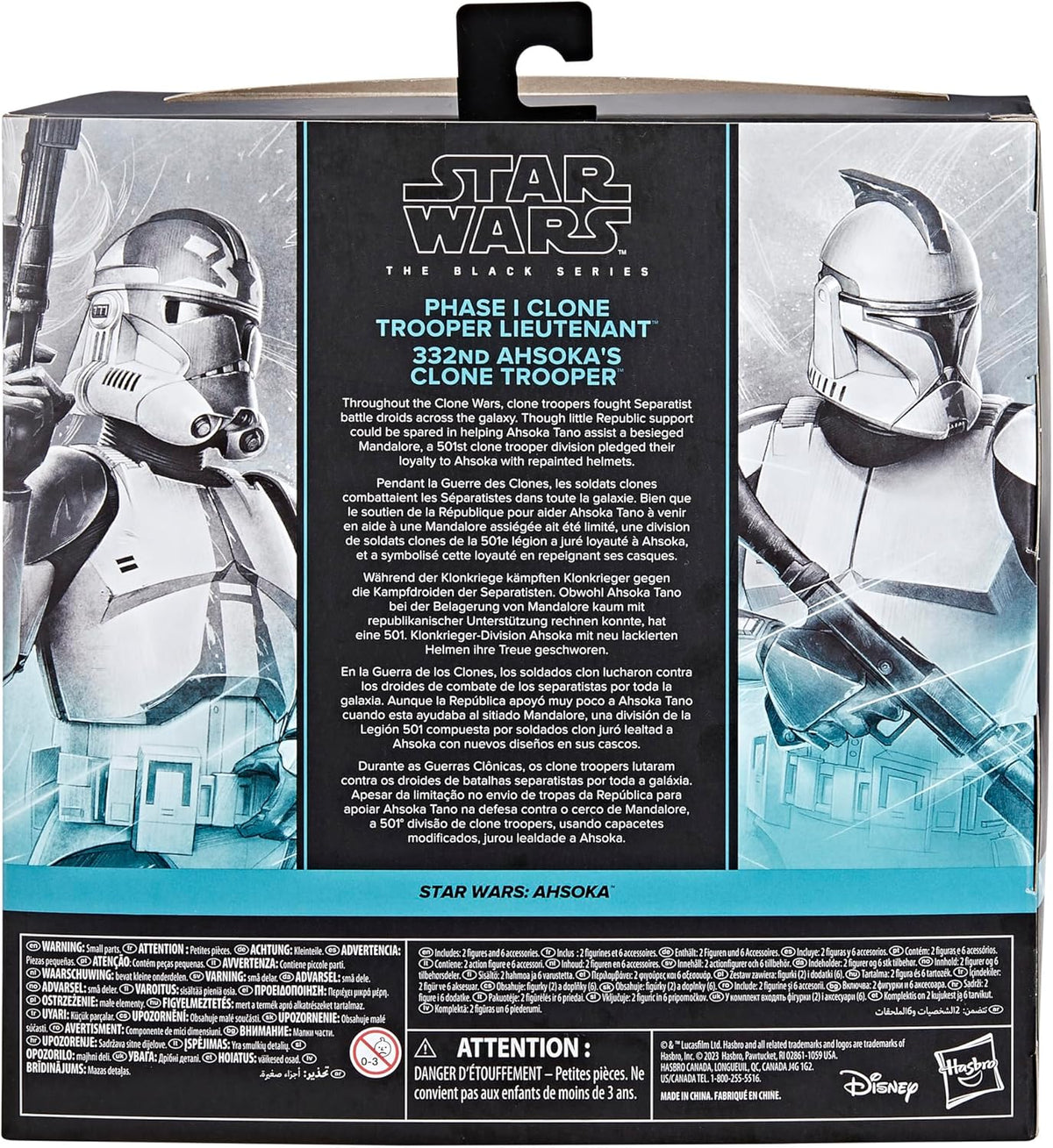 Black Series 6 Inch Action Figure Two-Pack Clone Trooper Lieutenant & 332nd Clone Trooper M27649
