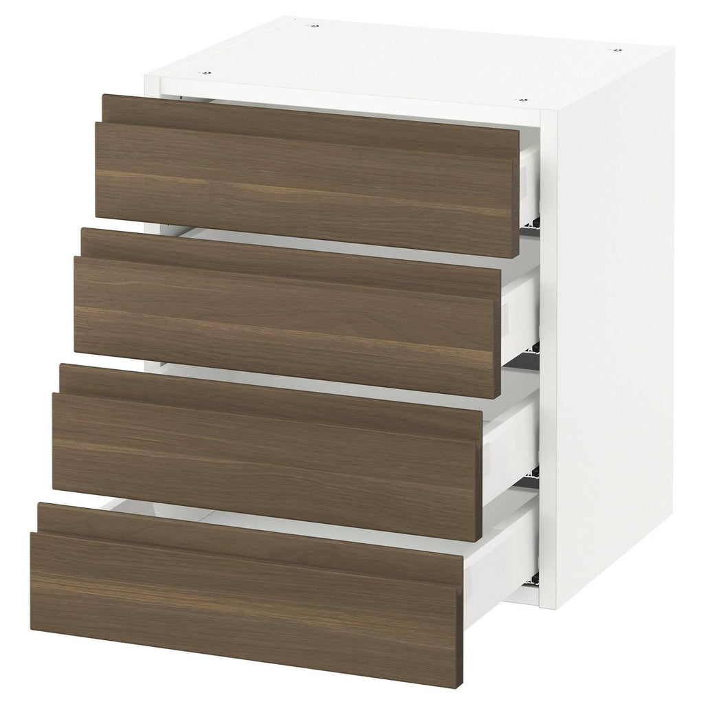 White Wall Cabinet with 4 Drawers F39955