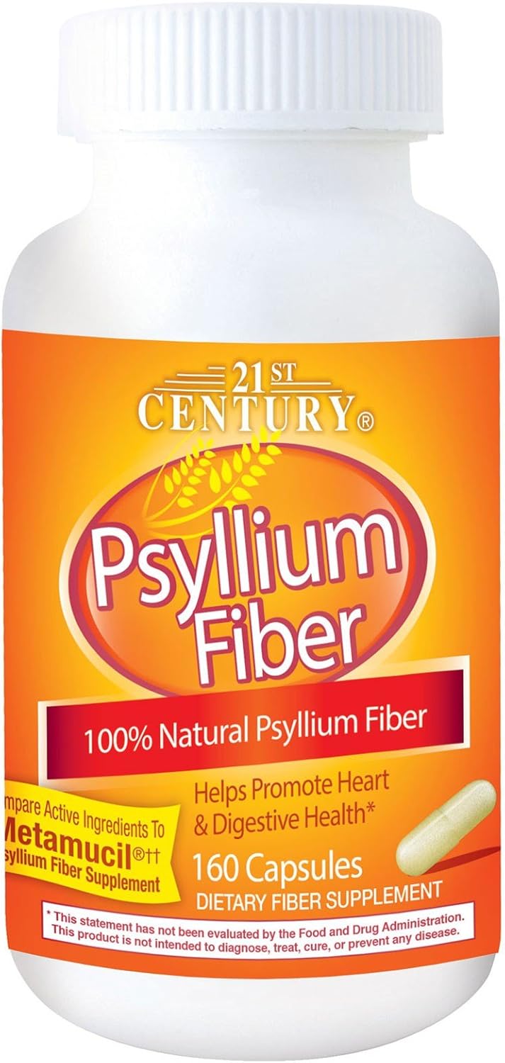 160 Capsules Psyllium Fiber - 2pc U88605