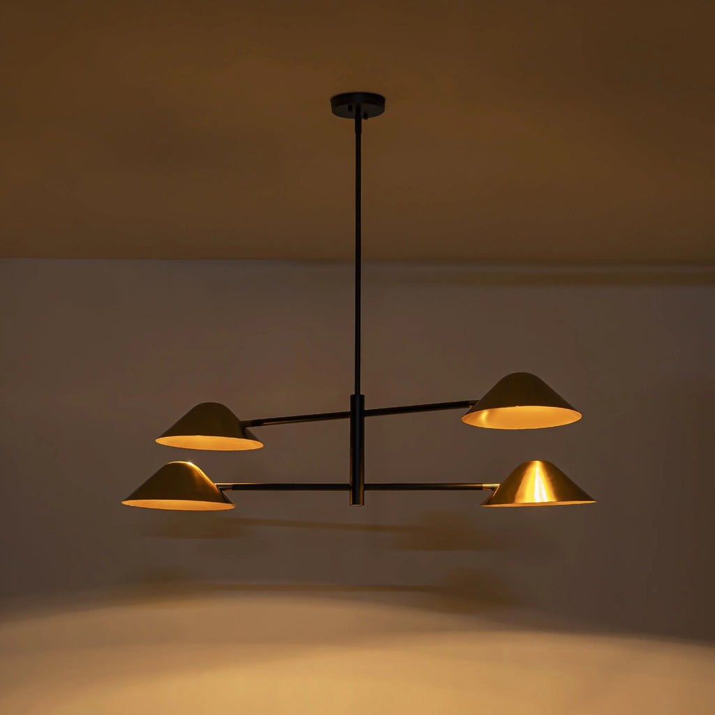 4-Light Dimmable Linear Chandelier C4535