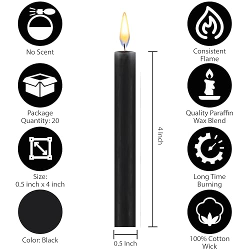 40 White Mini Taper Candles F49309