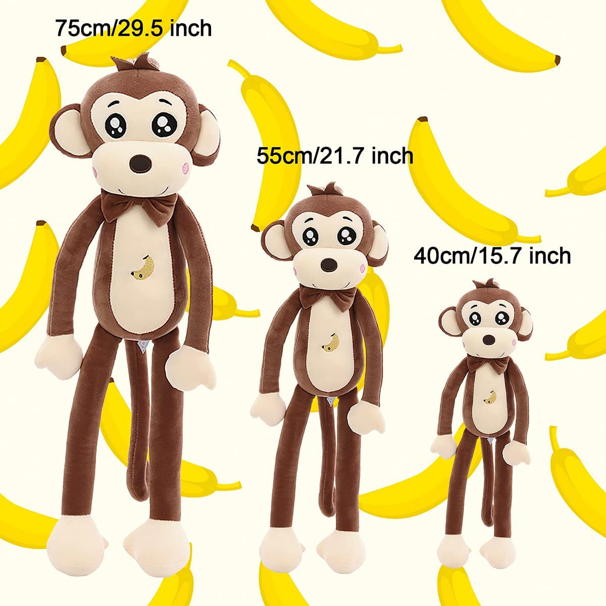 22" Brown Monkey Plush Stuffed Animal Toy G644