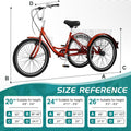 7 Speed 26 Inch Three Wheel Bike Q141852