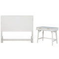 Queen Headboard & Mini Wood Desk in White I2449