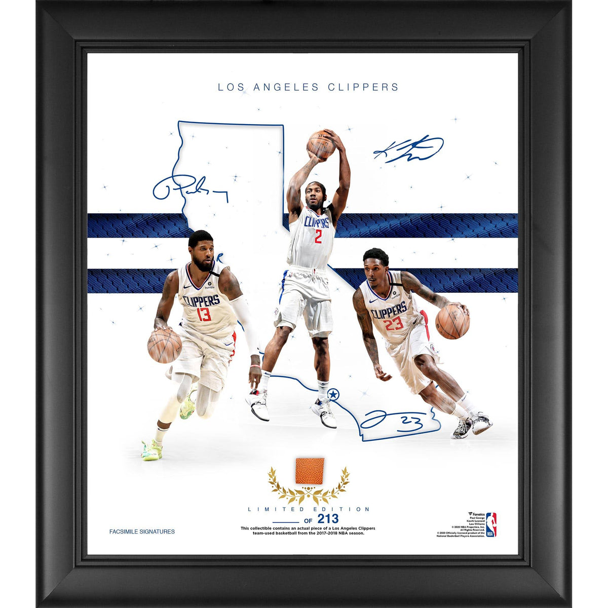 Framed Collage with Game Used Basketball Z348813